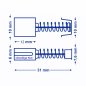 Preview: RC-18336 Kohlebürsten Paar, Kohlen 6x10x12mm für z.B. Einhell, DWT, Blaukraft BWS 125 E-960 Winkelschleifer, D-011